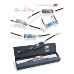 bracciale uomo con piastra di murrina veneziana