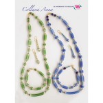 collana orecchini e bracciale di murrine veneziane