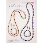 Coordinato di collana  orecchini bracciale  in vetro di murano