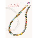 collana con palline e quadratini di murrina veneziana