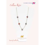 collana  con cinque perle di murrina e swaroskj