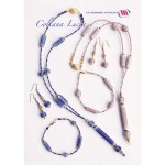 collana, orecchini e bracciale di vetro di murano
