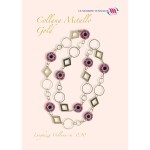 collana lunga 0,90 cm in metallo e oro con murrina veneziana