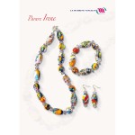 parure orecchini, collana e bracciale di murrina veneziana