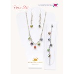 parure orecchini, bracciale e collana con palline di murrina veneziana