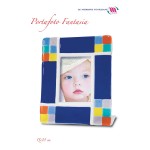portafoto fantasia verticale in vetro di murano 15 x 18 cm.