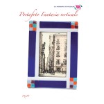 portafoto verticale fantasia in vetro di murano cm.14 x 19
