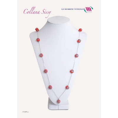 collana   con piccole perle di murrina veneziane'