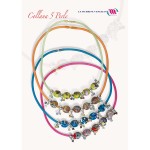 collana con 5 perle di murrina veneziana di vari colori